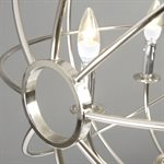 5 Light Orb Chandelier in Satin Nickel