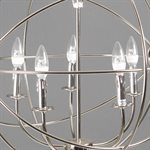 5 Light Orb Chandelier in Satin Nickel