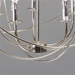 5 Light Orb Chandelier in Satin Nickel