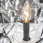 6 Light Chandelier in Black Finish