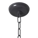 6 Light Chandelier in Black Finish