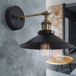 1 Light Wall Sconce in Dark Grey Finish