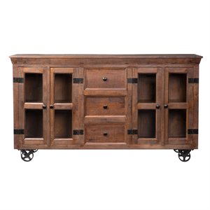 Mango Wood Mobile Sideboard